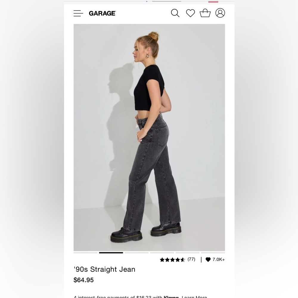 GARAGE denim 90s straight Jean - Picture 2 of 6